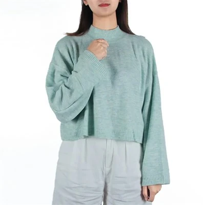 เสื้อสเวตเตอร์ผู้หญิงผ้าวูลคอสูง