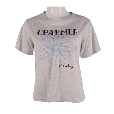 เสื้อยืดผ้าฝ้ายถักผู้หญิง-